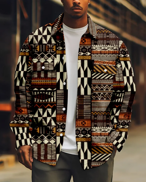 Retro Fashion Printed   Motorcycle  Winter Jacket