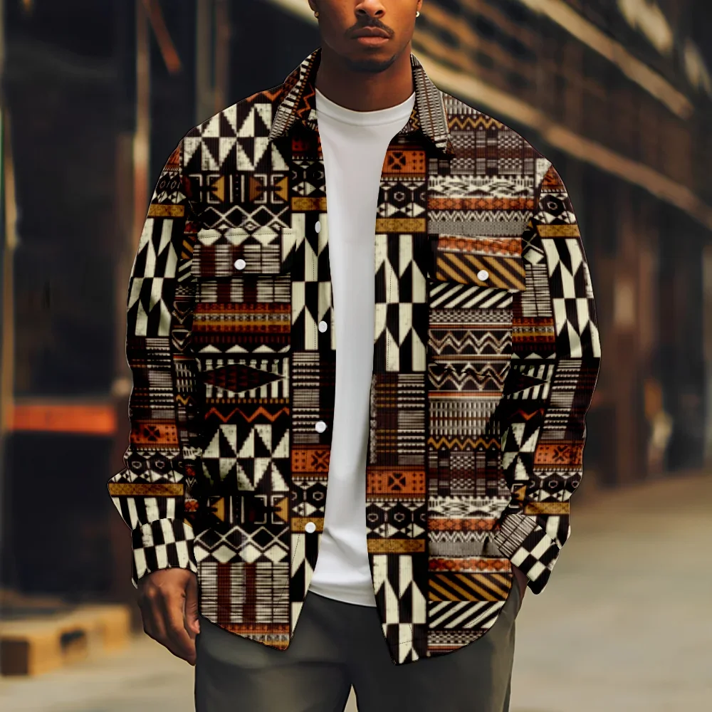 Retro Fashion Printed   Motorcycle  Winter Jacket