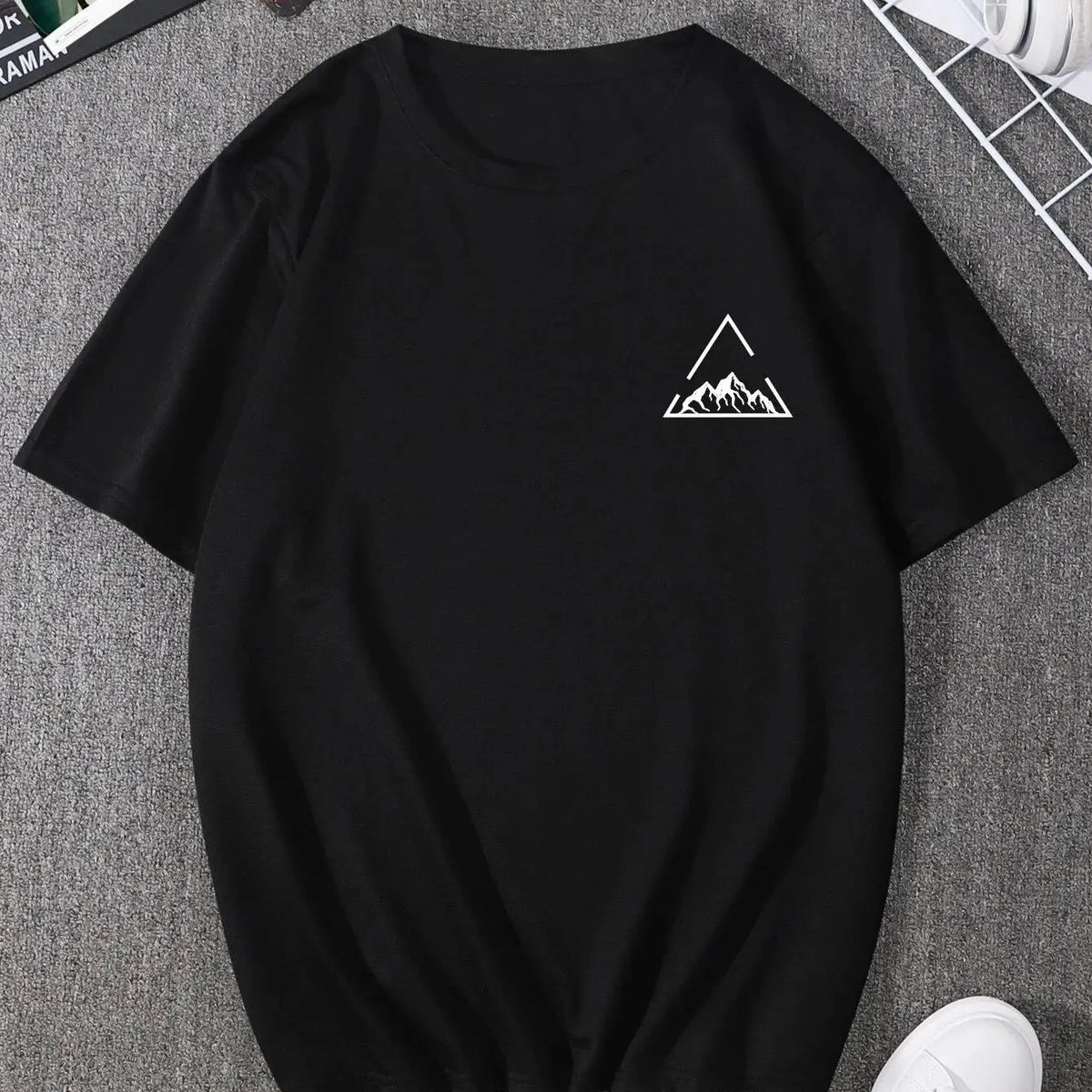 Mountain On Inspirationde Printing T-Shirt Men Oversized Cotton Summer Tshirt Breathable Loose O-Neck Tee Shirts Hip Hop Tees