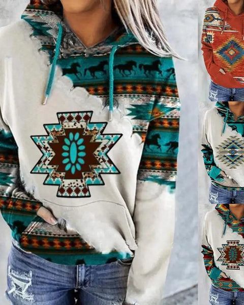 Ethnic Style Women  Hoodies For Daily Wear