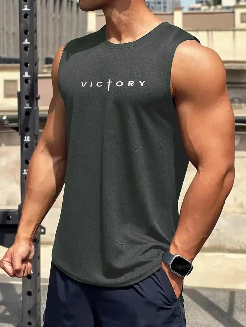 Outdoor Badminton Tennis Sports Men's Tank Tops Street Sleeveless Shirts Summer Casual Run Fitness Vest Fashion Gym T-shirts Man