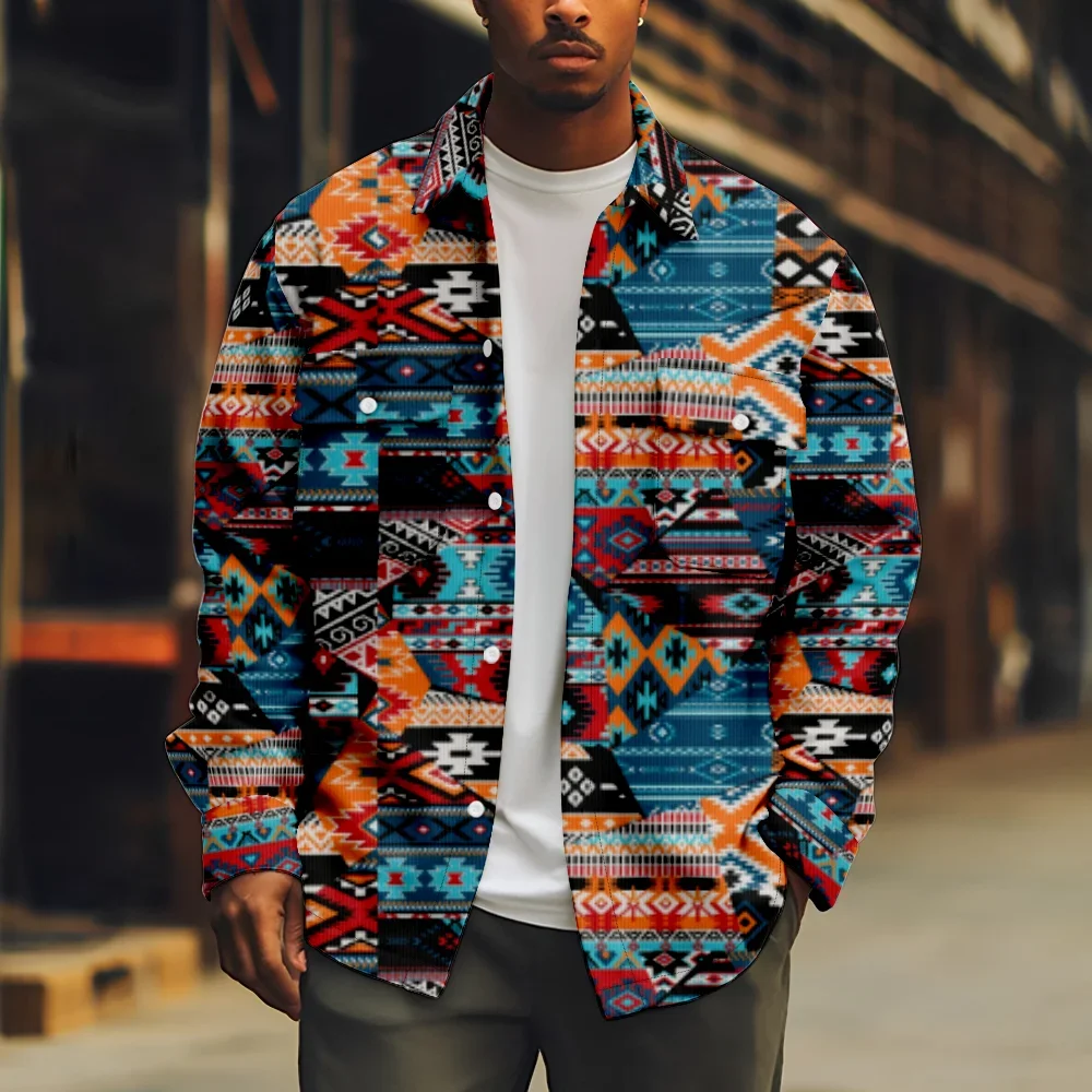 Retro Fashion Printed   Motorcycle  Winter Jacket