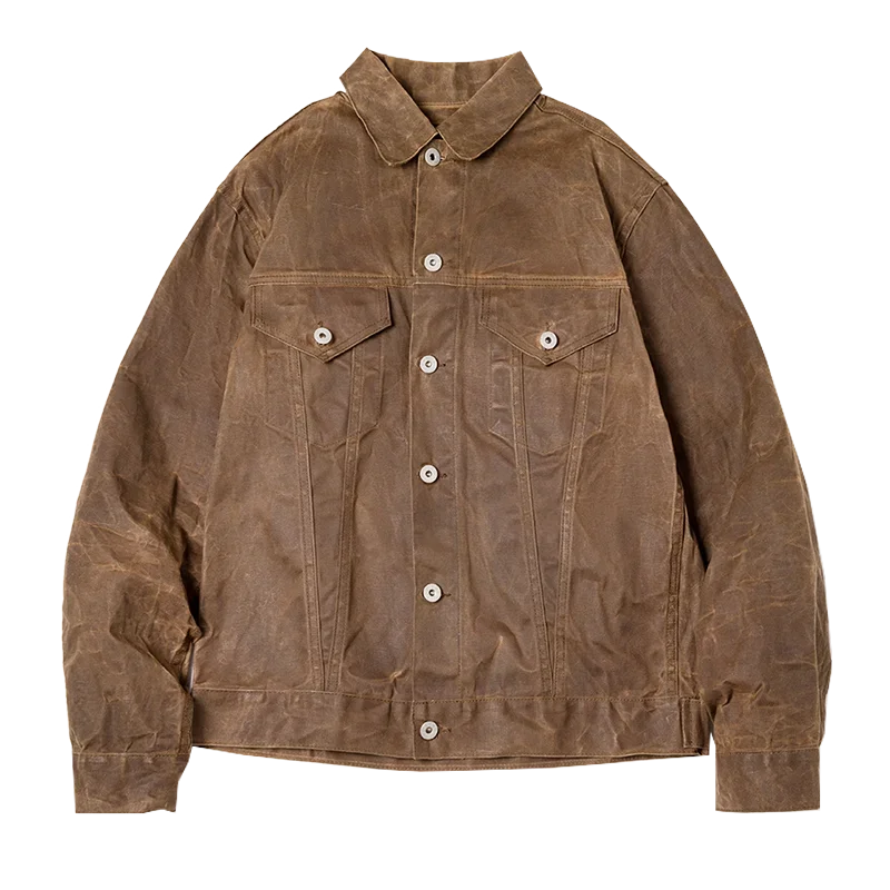 Retro Oil Waxed Jacket Canvas Cotton