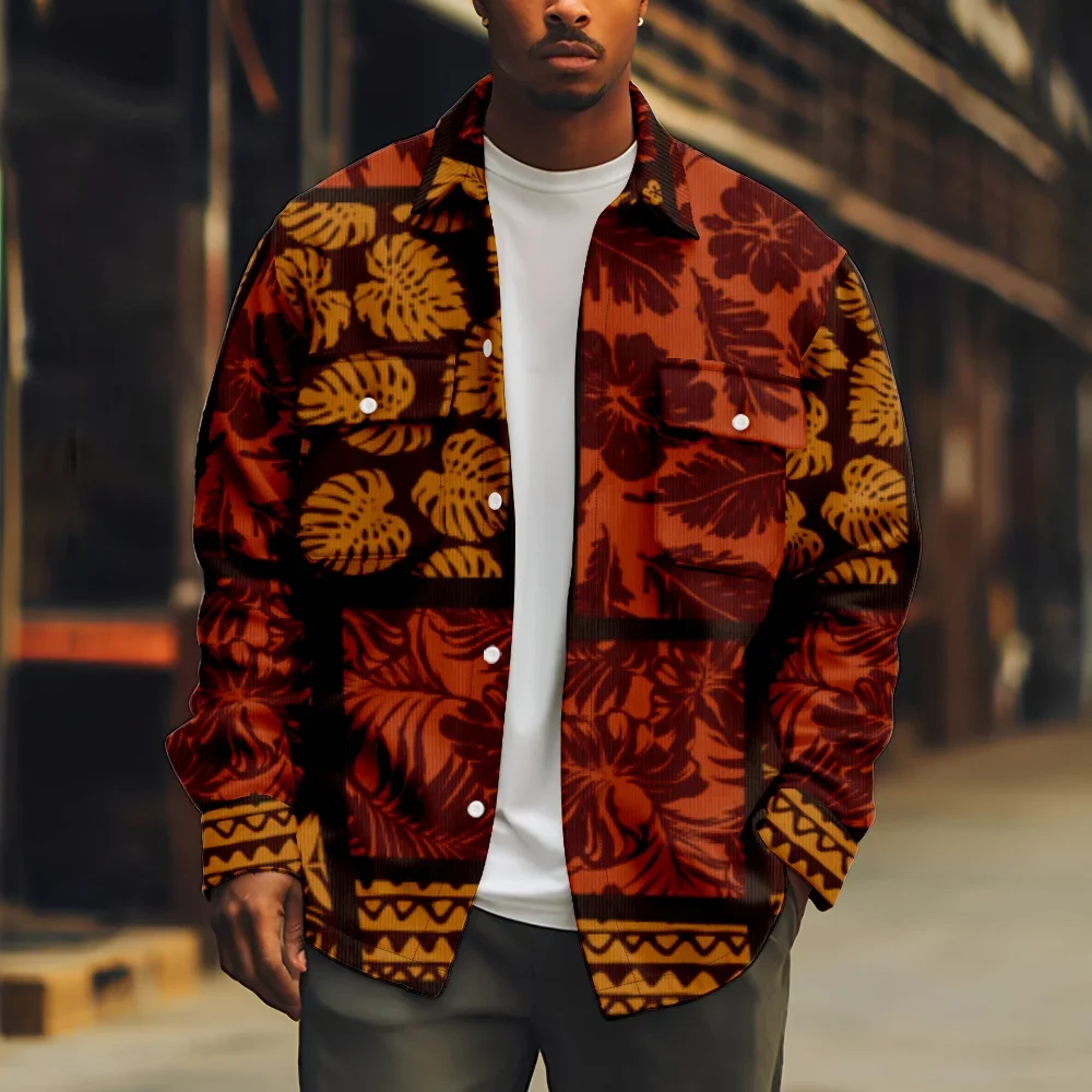 Retro Fashion Printed   Motorcycle  Winter Jacket