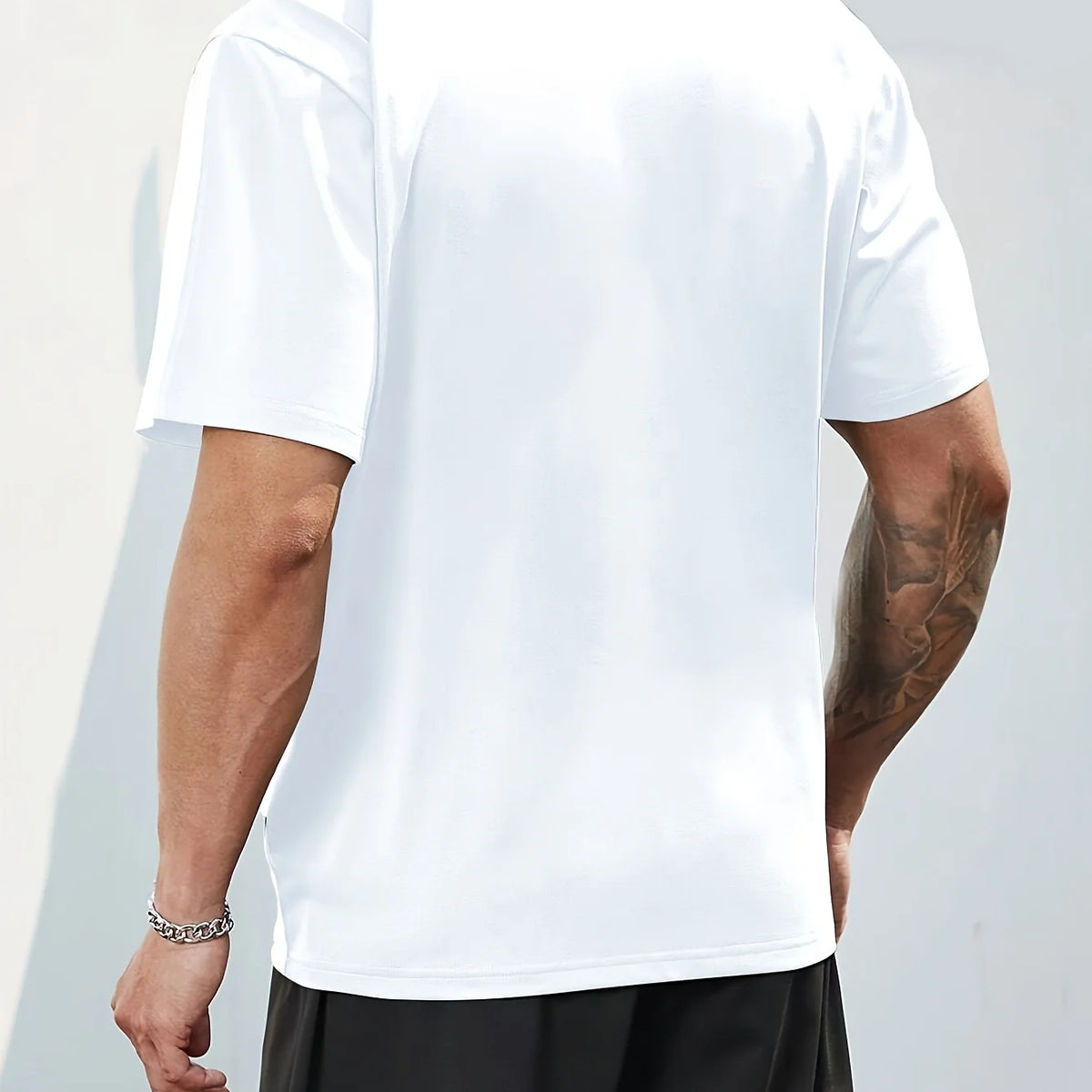 Summer men's 100% cotton comfortable casual loose fit plus size bull pattern print sports round neck short sleeved T-shirt top