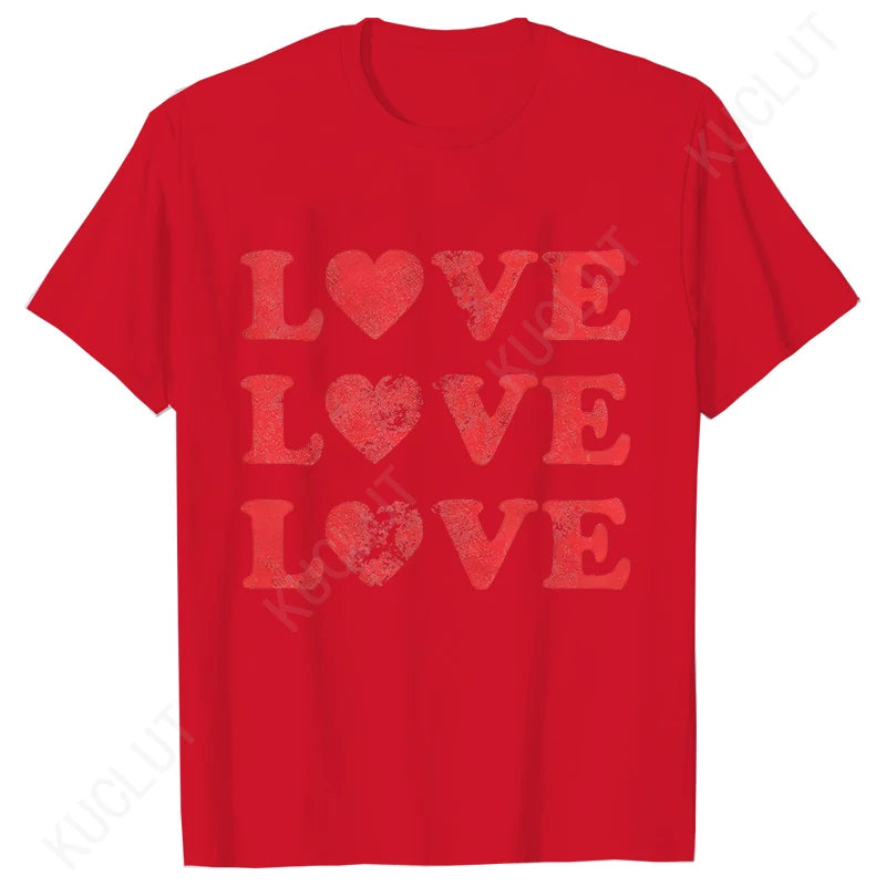 Womens Valentines Shirts Cute Heart T Shirts Funny Valentines Day Tees for Ladies Short Sleeve Clothes Summer Fashion T-shirts