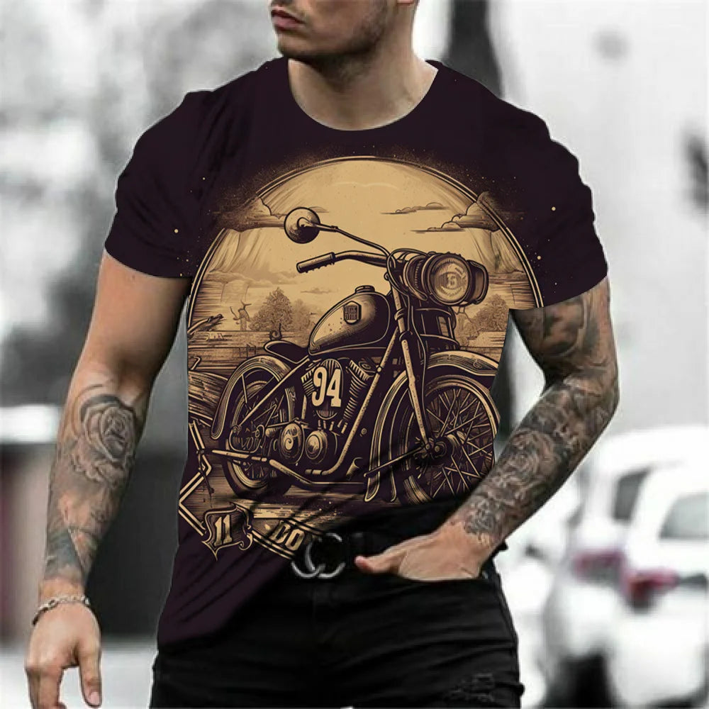 Vintage Biker Breathable Tees