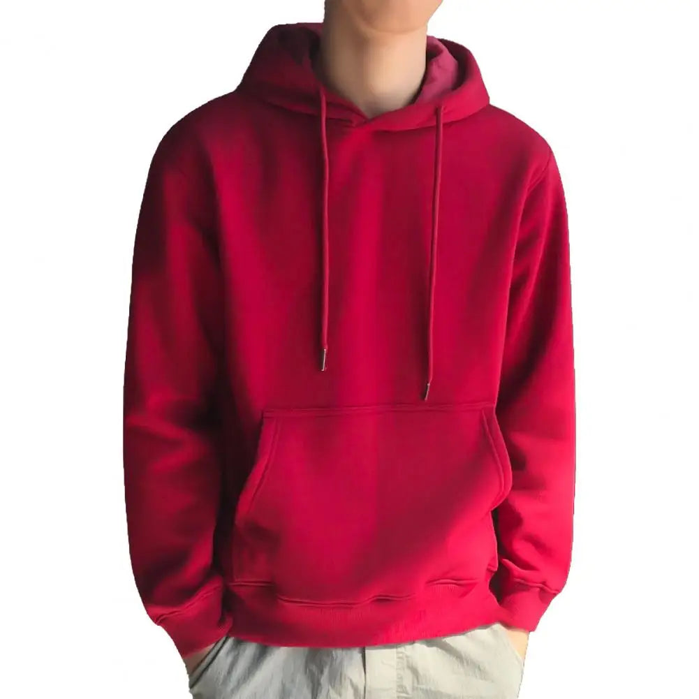Male  Popular Warm Ribbed Bottom Hoodie Comfy Sweatshirt Hooded   for Dating