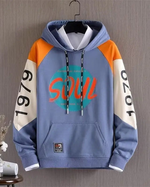 Autumn Men's  Retro Sleeve Hoodie