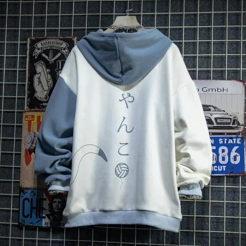 Japanese Style Spring Autumn Men Hoodie