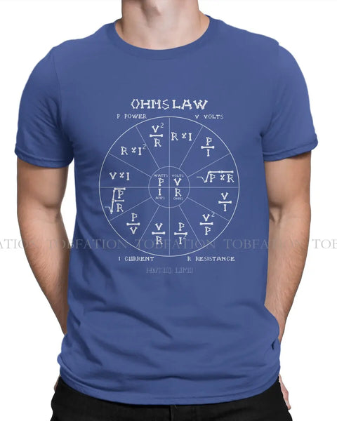 Ohm's Law Cool Hipster T Shirts Engineer Electrical Electrician Men  Fabric Streetwear T Shirt