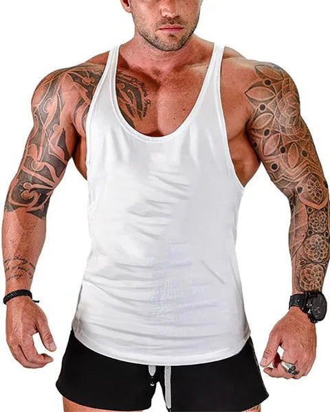 Muscular Man Gyms Men's Clothes Tank Top Vest Gym Bodybuilding and Fitness Stringer Clothing Workout Brand Singlets Shirt Muscle