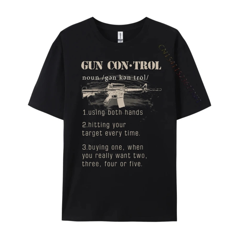 2nd Amendment Funny Gun Control T-shirts for Men