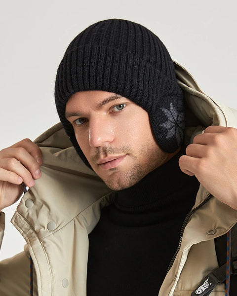 Winter  Warm Knitted Woolen Beanie  Plus Ear Protection