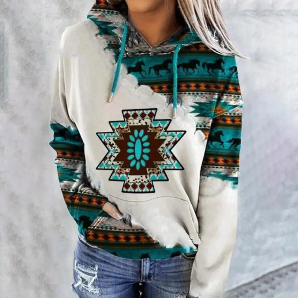 Ethnic Style Women  Hoodies For Daily Wear