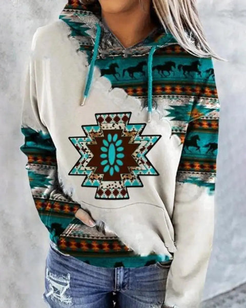 Ethnic Style Women  Hoodies For Daily Wear