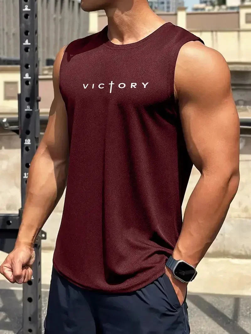 Outdoor Badminton Tennis Sports Men's Tank Tops Street Sleeveless Shirts Summer Casual Run Fitness Vest Fashion Gym T-shirts Man