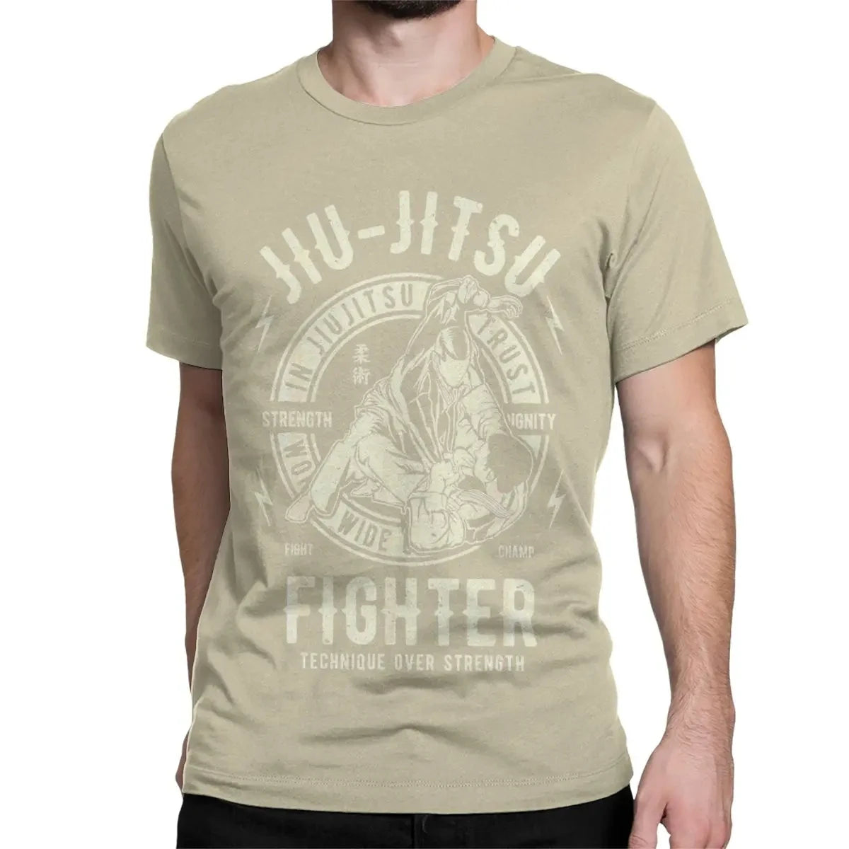 Brazilian Fighter T Shirt for Men 100% Cotton T-Shirts Crewneck Tees Short Sleeve Tops