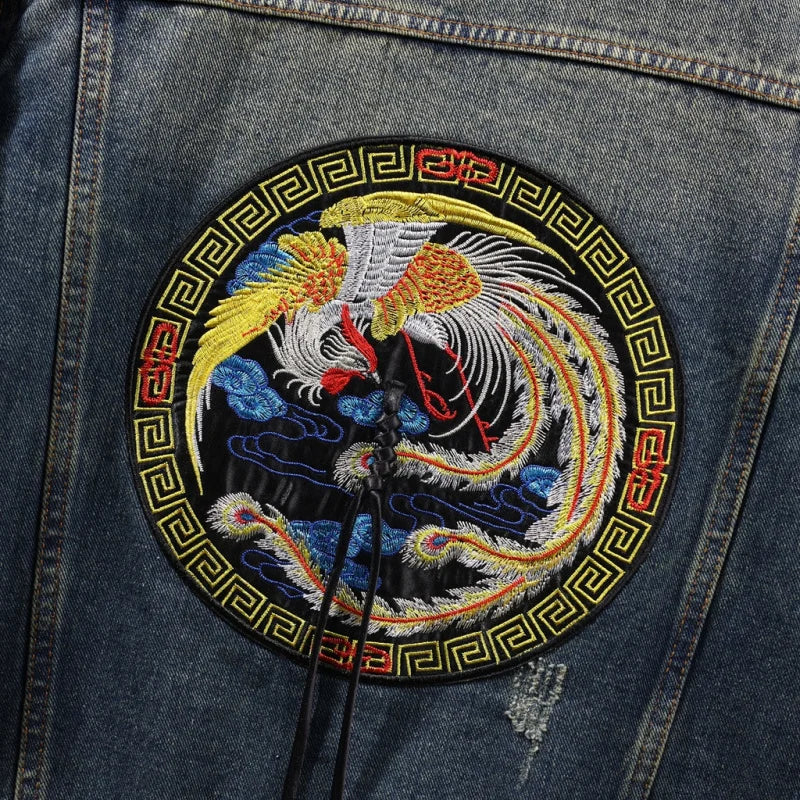 American vintage blue men's denim jacket