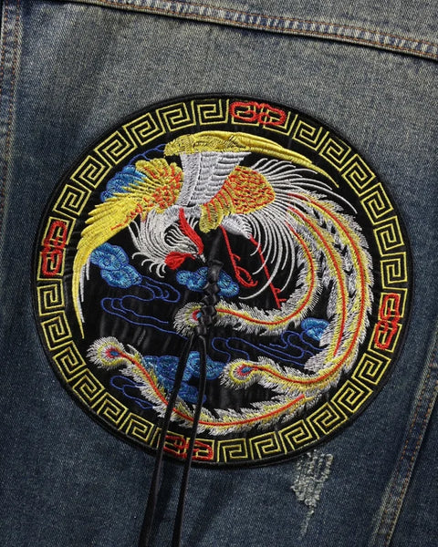 American vintage blue men's denim jacket