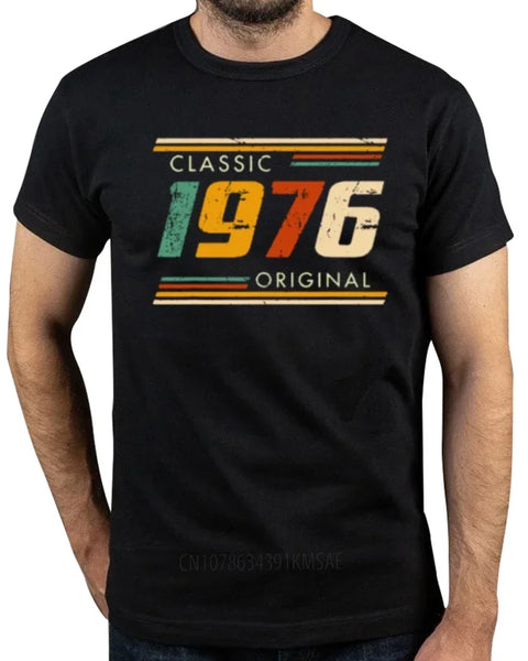 Funny Classic 1976 Original T Shirt Summer Cotton Tshirt Streetwear Short Sleeve Birthday Gifts T-shirt Men Clothing Tees