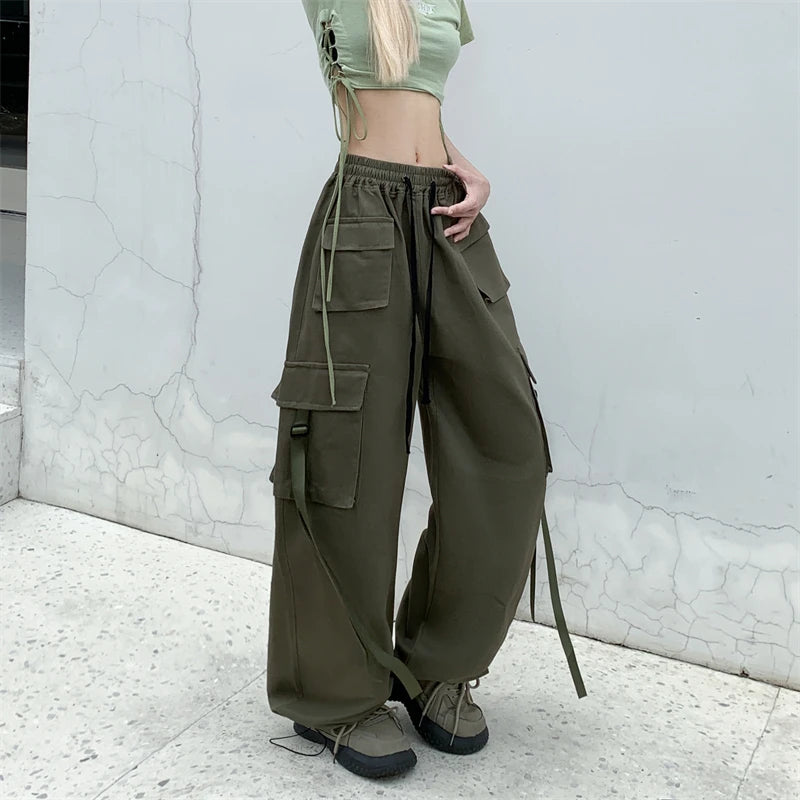 Cotton High Street Cargo Pants for Women  Hip-hop Cool Dances baggy outfits