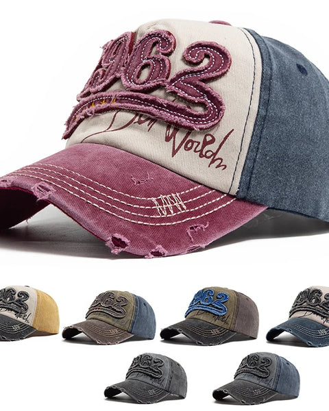 Vintage Cotton Baseball  Embroidery Unisex  Cap