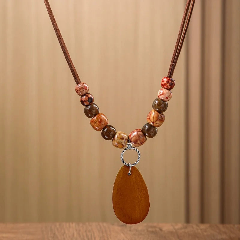 Vintage Ethnic Totem Beads Women's Necklace