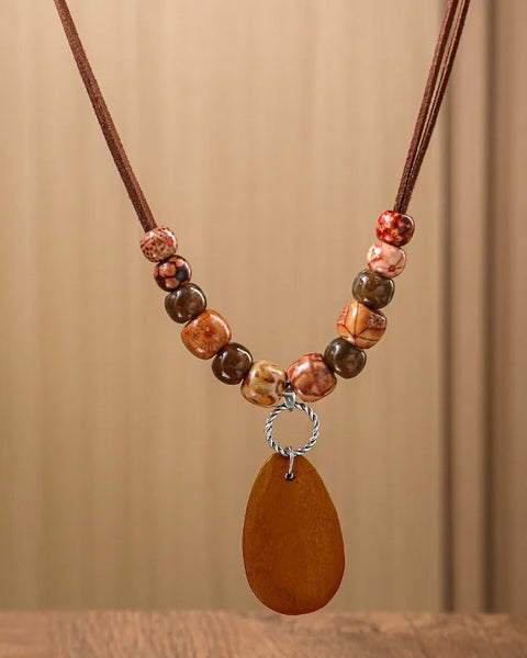 Vintage Ethnic Totem Beads Women's Necklace