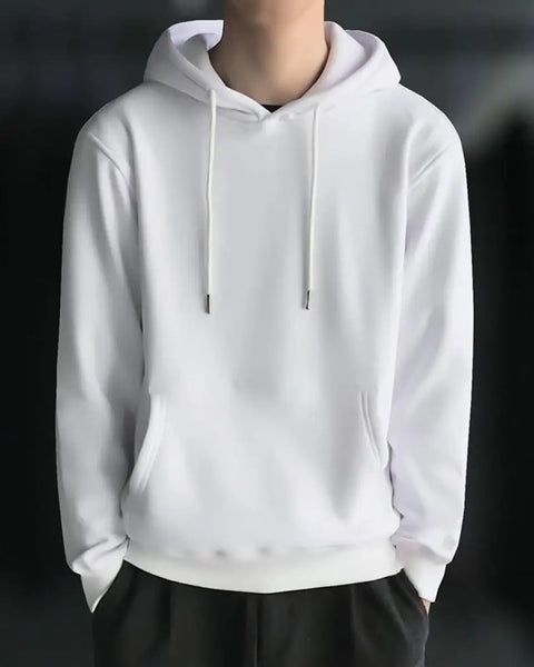 Male  Popular Warm Ribbed Bottom Hoodie Comfy Sweatshirt Hooded   for Dating