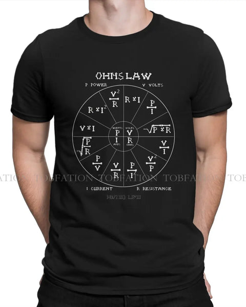 Ohm's Law Cool Hipster T Shirts Engineer Electrical Electrician Men  Fabric Streetwear T Shirt