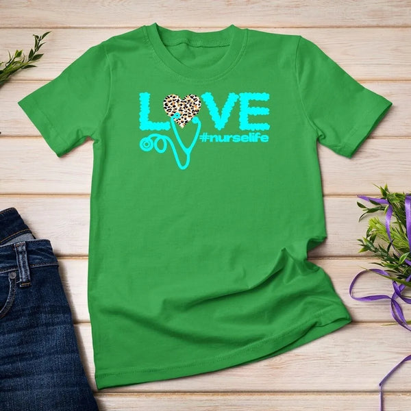 Nurse Day Life Theme T Shirt Nurses Week Healthcare Nursing Unisex T-shirt Women Crewneck Cotton Short Sleeve Casual Summer Tee