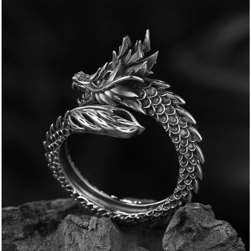 Vintage Retro  Dragon Adjustable Rings