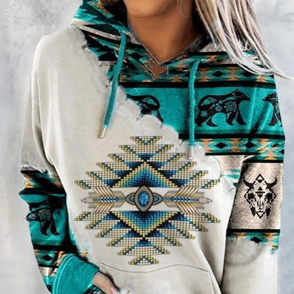 Ethnic Style Women  Hoodies For Daily Wear