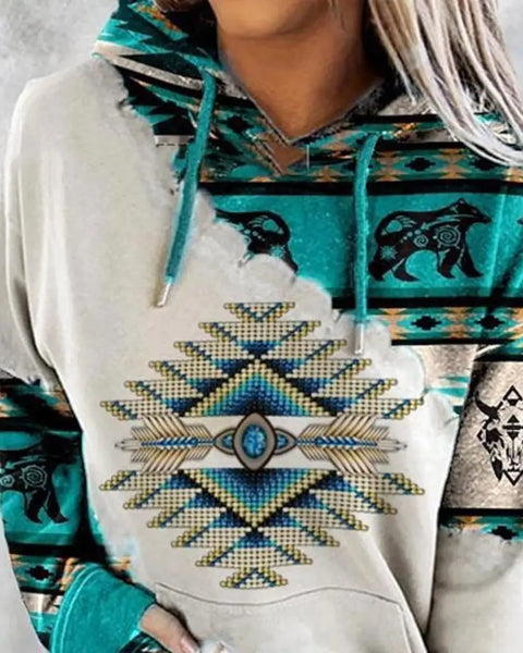 Ethnic Style Women  Hoodies For Daily Wear