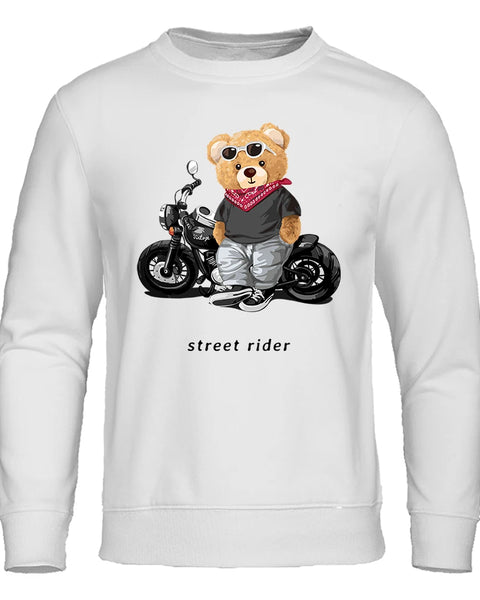 Motorcycle Enthusiast Street Rider Hoodie Men'S Sport Pullover Top Soft Streetwears Comfortable O-Neck Sweatshirt Mens