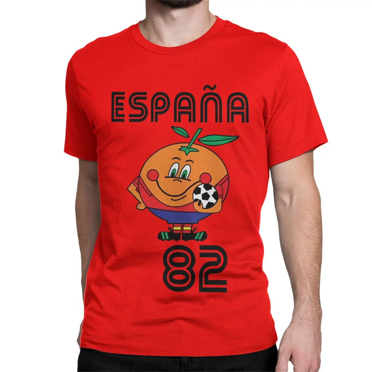 Espana 82 Spain Mascot 1982 Soccer Football Tee Shirt Clothing Plus Size