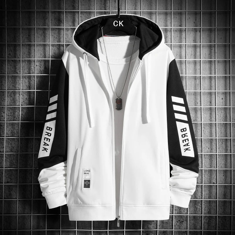 Men Designer Splicing Zipper jacket