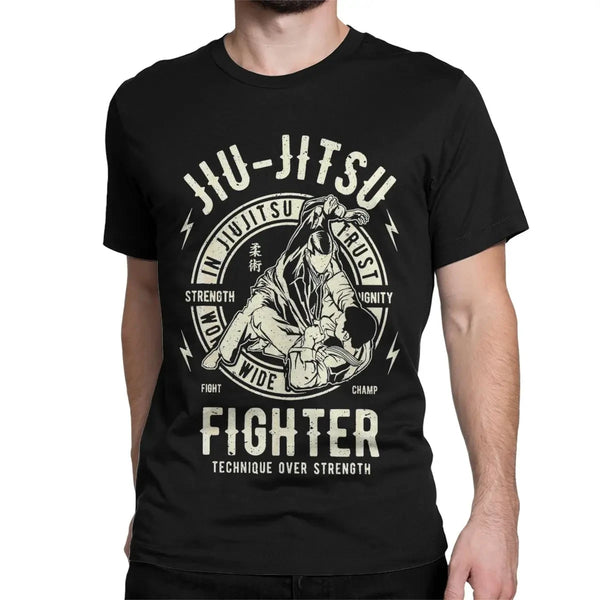 Brazilian Fighter T Shirt for Men 100% Cotton T-Shirts Crewneck Tees Short Sleeve Tops