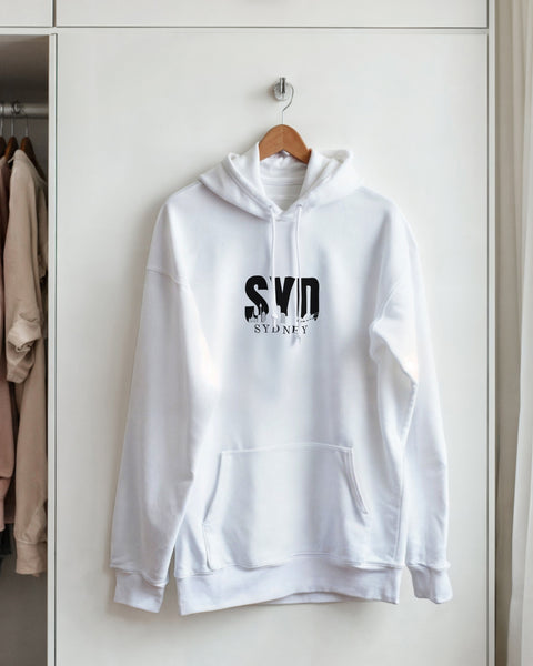 SYD Sydney Skyline Hoodie – Minimal Streetwear for Urban Explorers