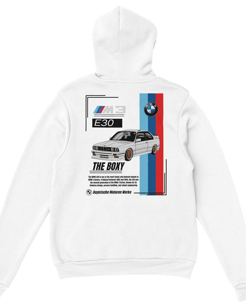 BMW E30 M3 Hoodie – Classic Car Streetwear for Auto Enthusiasts