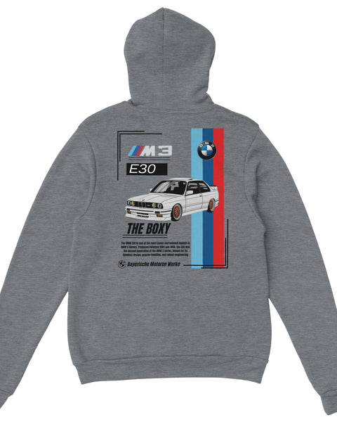 BMW E30 M3 Hoodie – Classic Car Streetwear for Auto Enthusiasts