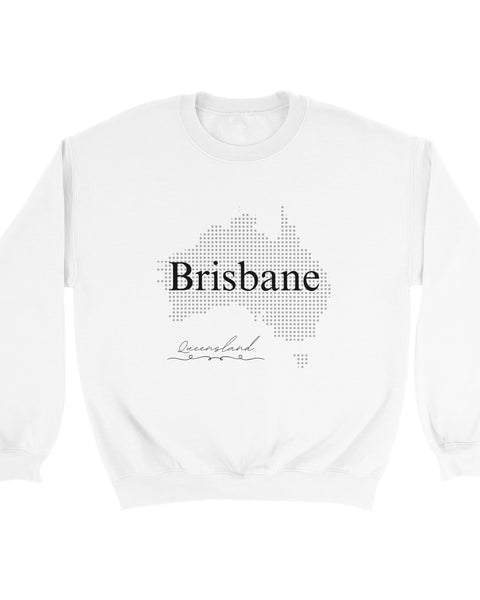 Brisbane Queensland – Dotted Map Streetwear Sweatshirt