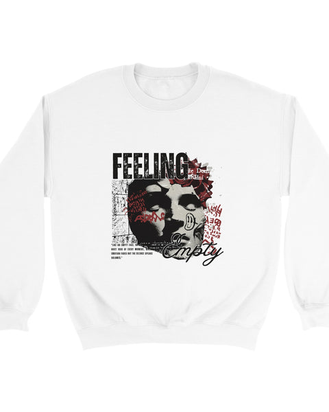 “Feeling Empty” Graphic Sweatshirt – Urban Art Streetwear Statement Piece