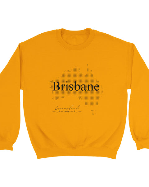 Brisbane Queensland – Dotted Map Streetwear Sweatshirt