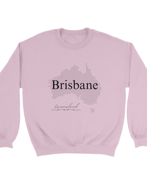 Brisbane Queensland – Dotted Map Streetwear Sweatshirt