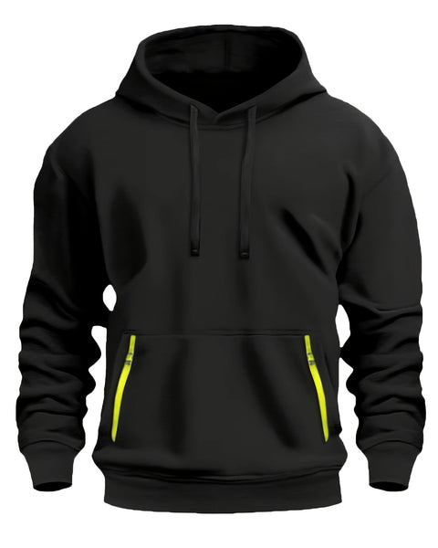 3pcs Heavyweight Fleece-Lined Men's Hooded Sweatshirts | 220gsm Casual Pullovers with Adjustable Drawstring Hood, Kangaroo Pocket & Ribbed Cuffs, Machine Washable for Autumn Winter