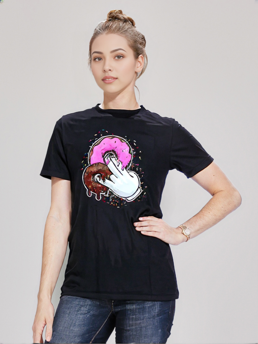 T-Shirts Pink Donut Graphic Tees