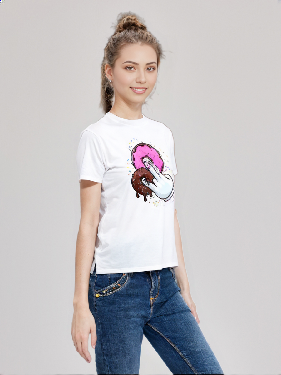 T-Shirts Pink Donut Graphic Tees