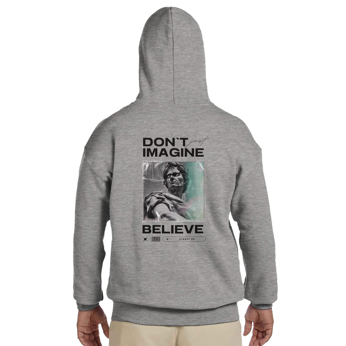 Minimalist Inspirational Hoodie – Don't Imagine Believe